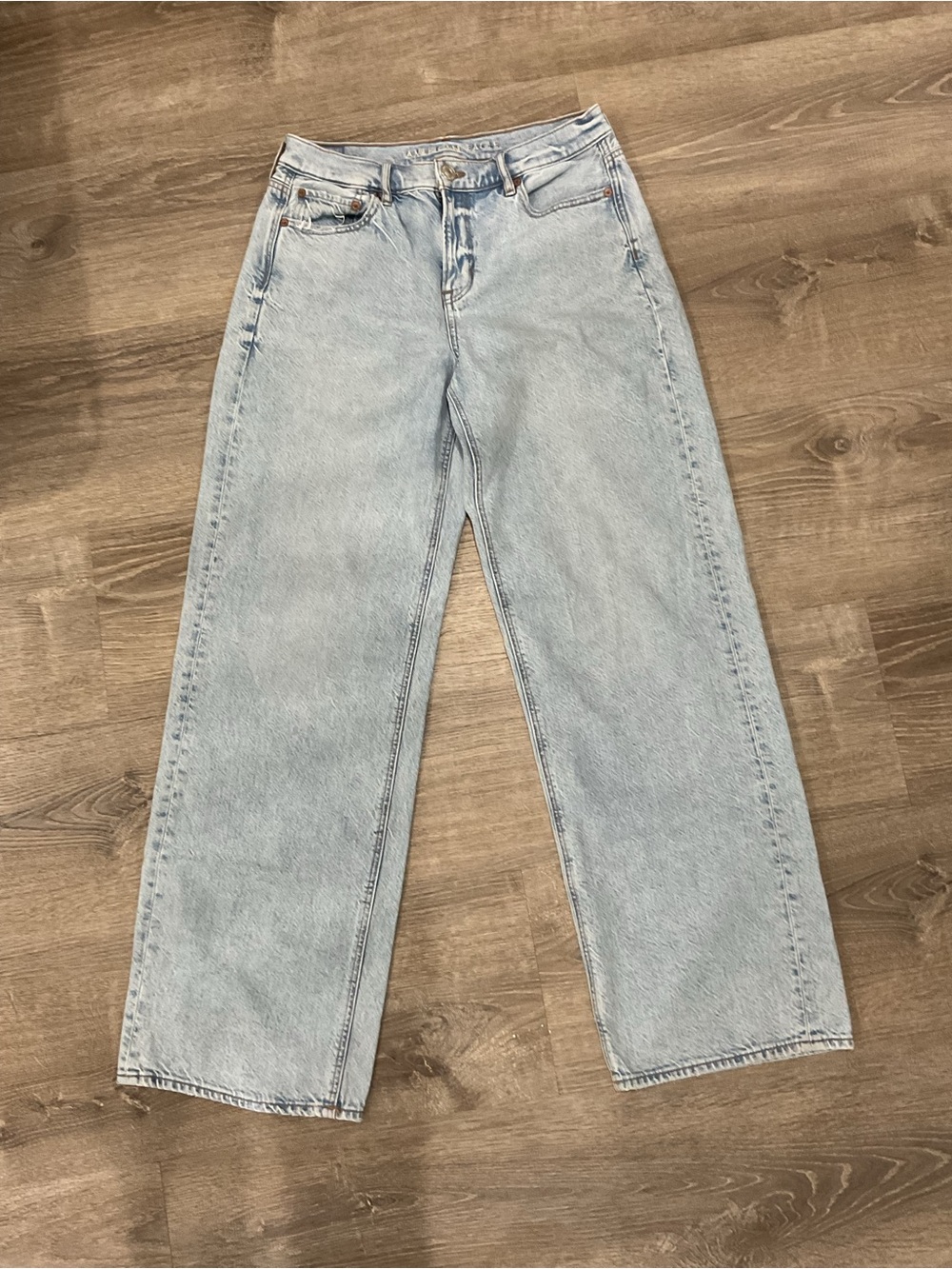 American Eagle Outfitters Light Blue Straight Leg Jeans